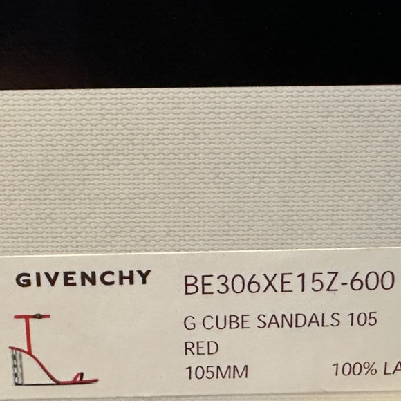 GIVENCHY 105 G Cube Monogram Signature Logo Heels Leather Sandals Shoes - Picture 15 of 16
